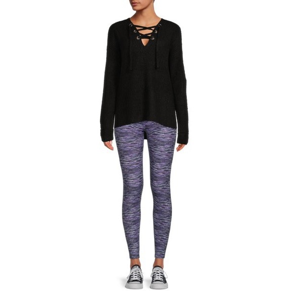 No Boundaries Juniors' Sueded Crossover Ankle Leggings - Picture 6 of 8